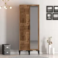 Dulap pentru haine Trendy Kumsal PR 80 x 47.5 x 201.4 / PAL melaminat / Walnut photo 3