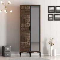 Гардероб Trendy Kumsal PR 80 x 47.5см x 201.4 / ДСП меламин / Oреховый photo 3