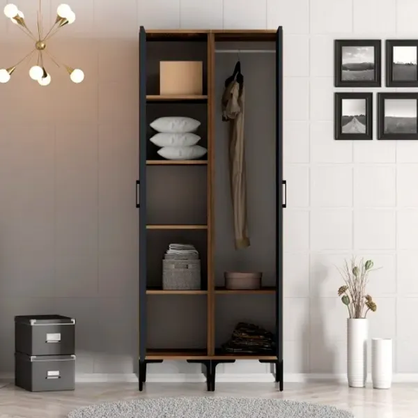 Гардероб Trendy Kumsal PR 80 x 47.5см x 201.4 / ДСП меламин / Oреховый photo 4