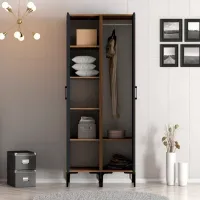 Гардероб Trendy Kumsal PR 80 x 47.5см x 201.4 / ДСП меламин / Oреховый photo 4
