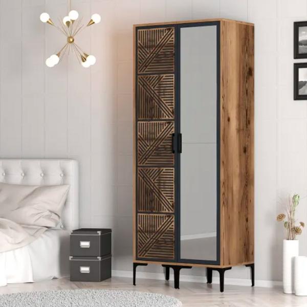 Гардероб Trendy Kumsal PR 80 x 47.5см x 201.4 / ДСП меламин / Oреховый photo 5