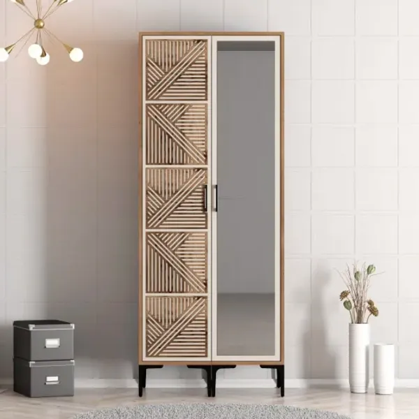 Гардероб Trendy Kumsal PR 80 x 47.5см x 201.4 / ДСП меламин / Oреховый photo 3