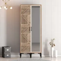 Гардероб Trendy Kumsal PR 80 x 47.5см x 201.4 / ДСП меламин / Oреховый photo 3