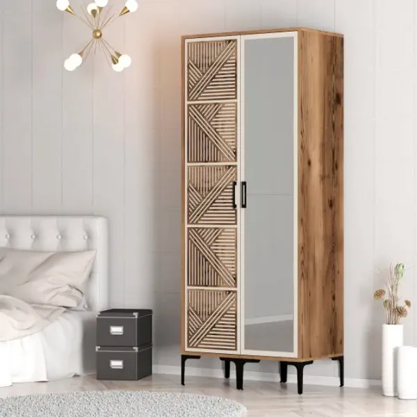 Гардероб Trendy Kumsal PR 80 x 47.5см x 201.4 / ДСП меламин / Oреховый photo 5