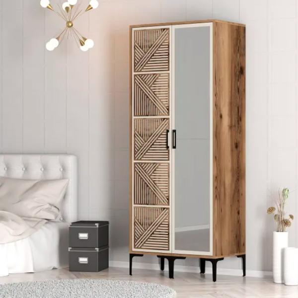 Гардероб Trendy Kumsal PR 80 x 47.5см x 201.4 / ДСП меламин / Oреховый photo 5
