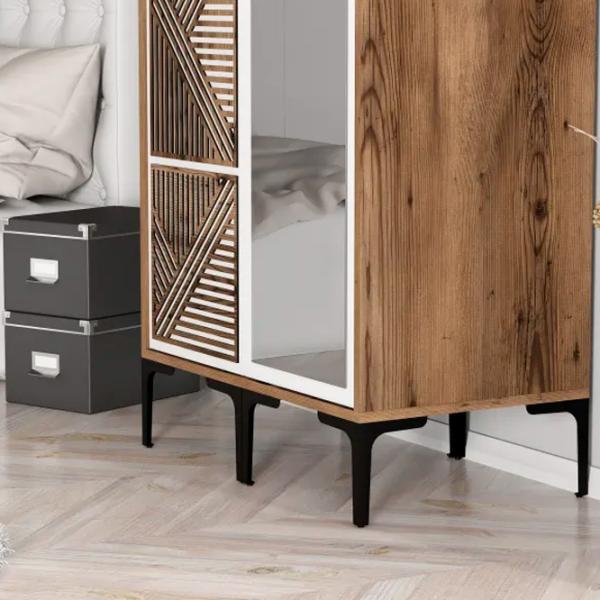 Dulap pentru haine Trendy Kumsal PR 80 x 47.5 x 201.4 / PAL melaminat / Walnut photo 6