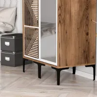 Dulap pentru haine Trendy Kumsal PR 80 x 47.5 x 201.4 / PAL melaminat / Walnut photo 6