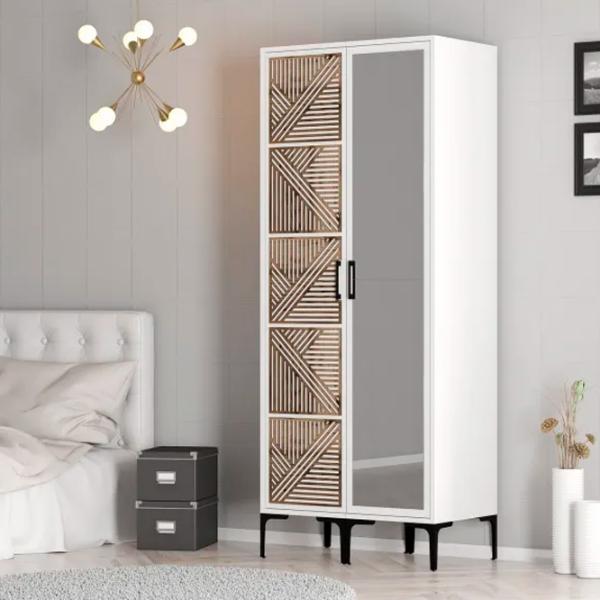 Гардероб Trendy Kumsal PR 80 x 47.5см x 201.4 / ДСП меламин / White photo 5