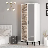 Dulap pentru haine Trendy Kumsal PR 80 x 47.5 x 201.4 / PAL melaminat / White photo 5
