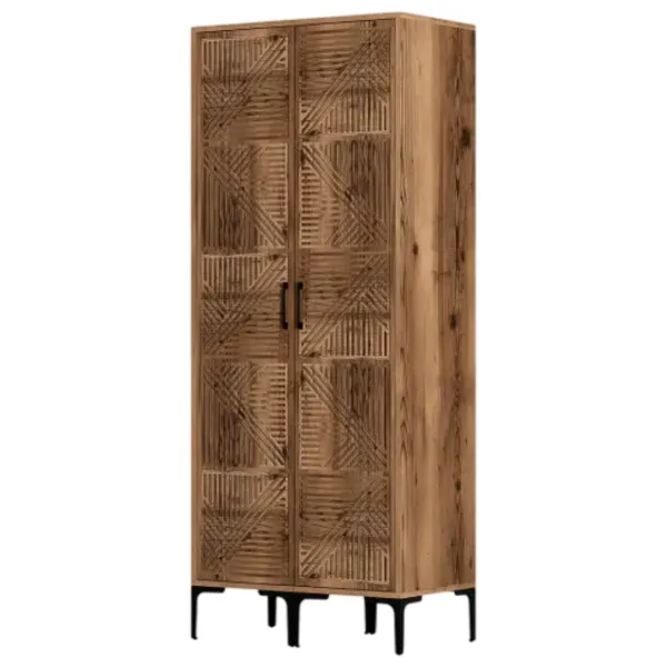 Dulap pentru haine Trendy Kumsal PP 80 x 47.5 x 201.4 / PAL melaminat / Walnut photo 1