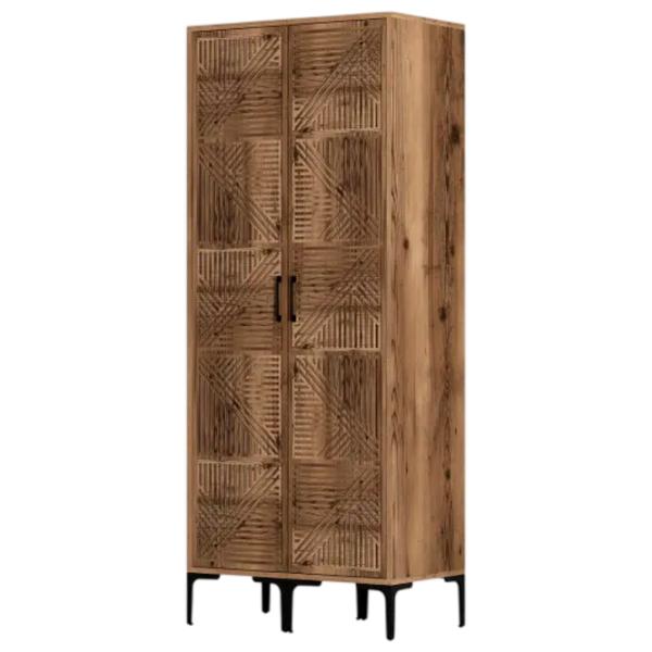 Dulap pentru haine Trendy Kumsal PP 80 x 47.5 x 201.4 / PAL melaminat / Walnut photo 1