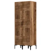 Dulap pentru haine Trendy Kumsal PP 80 x 47.5 x 201.4 / PAL melaminat / Walnut