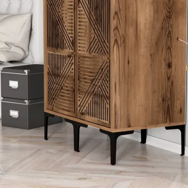 Dulap pentru haine Trendy Kumsal PP 80 x 47.5 x 201.4 / PAL melaminat / Walnut photo 6