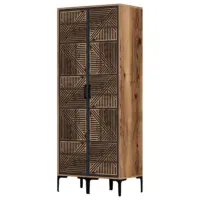 Dulap pentru haine Trendy Kumsal PP 80 x 47.5 x 201.4 / PAL melaminat / Walnut