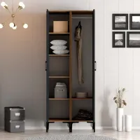 Гардероб Trendy Kumsal PP 80 x 47.5см x 201.4 / ДСП меламин / Oреховый photo 4