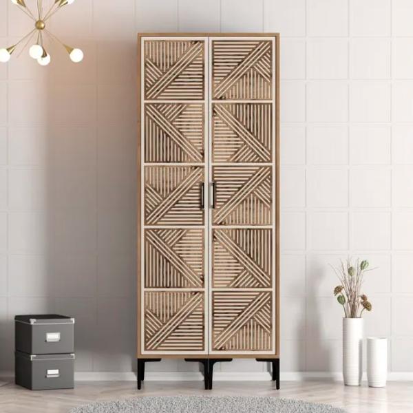 Гардероб Trendy Kumsal PP 80 x 47.5см x 201.4 / ДСП меламин / Oреховый photo 3