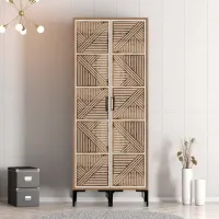Dulap pentru haine Trendy Kumsal PP 80 x 47.5 x 201.4 / PAL melaminat / Walnut photo 3