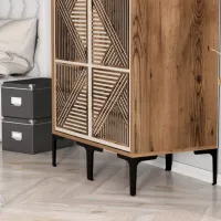 Dulap pentru haine Trendy Kumsal PP 80 x 47.5 x 201.4 / PAL melaminat / Walnut photo 6