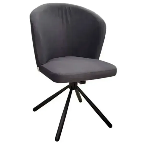 Scaun de bucătărie Magnus Piyan Velur/ Dark Gray Black photo 1