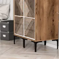 Dulap pentru haine Trendy Kumsal PP 80 x 47.5 x 201.4 / PAL melaminat / Walnut photo 6