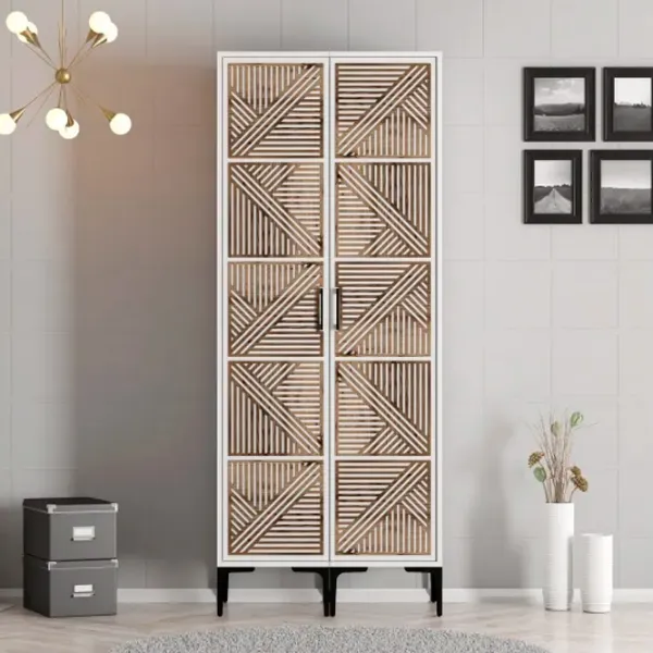 Dulap pentru haine Trendy Kumsal PP 80 x 47.5 x 201.4 / PAL melaminat / White photo 3
