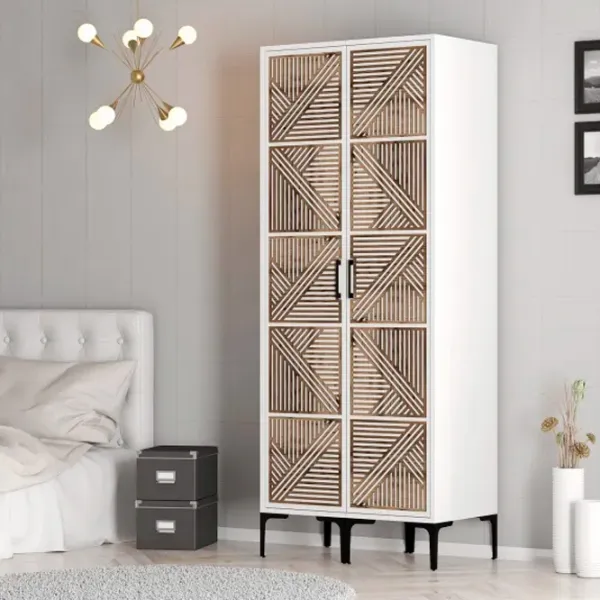 Dulap pentru haine Trendy Kumsal PP 80 x 47.5 x 201.4 / PAL melaminat / White photo 5
