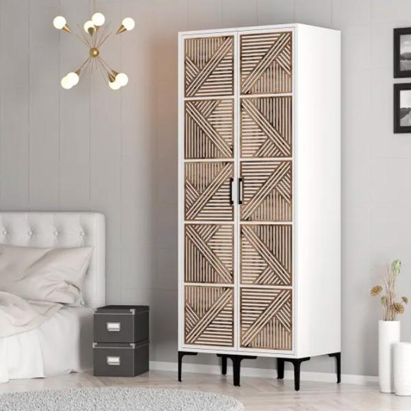 Dulap pentru haine Trendy Kumsal PP 80 x 47.5 x 201.4 / PAL melaminat / White photo 5
