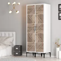 Dulap pentru haine Trendy Kumsal PP 80 x 47.5 x 201.4 / PAL melaminat / White photo 5