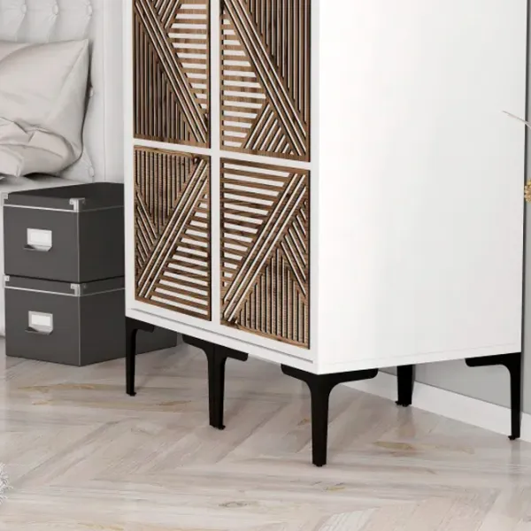 Dulap pentru haine Trendy Kumsal PP 80 x 47.5 x 201.4 / PAL melaminat / White photo 6