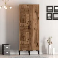 Dulap pentru haine Trendy Kumsal PS 80 x 47.5 x 201.4 / PAL melaminat / Walnut photo 3