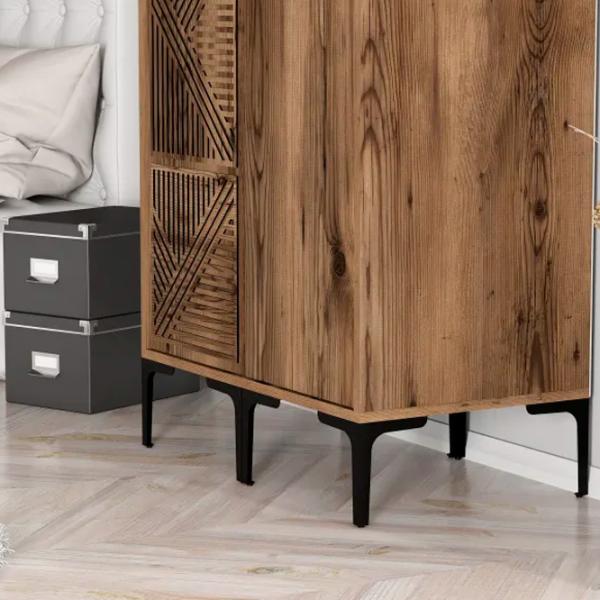 Dulap pentru haine Trendy Kumsal PS 80 x 47.5 x 201.4 / PAL melaminat / Walnut photo 6