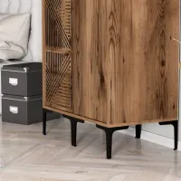 Dulap pentru haine Trendy Kumsal PS 80 x 47.5 x 201.4 / PAL melaminat / Walnut photo 6