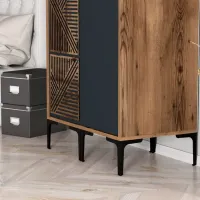 Dulap pentru haine Trendy Kumsal PS 80 x 47.5 x 201.4 / PAL melaminat / Walnut photo 6