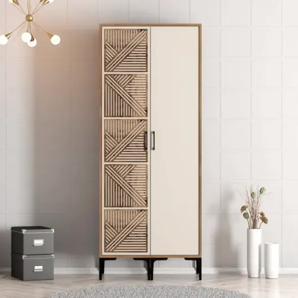 Гардероб Trendy Kumsal PS 80 x 47.5см x 201.4 / ДСП меламин / Oреховый photo 3