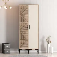 Dulap pentru haine Trendy Kumsal PS 80 x 47.5 x 201.4 / PAL melaminat / Walnut photo 3