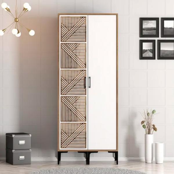 Dulap pentru haine Trendy Kumsal PS 80 x 47.5 x 201.4 / PAL melaminat / Walnut photo 3