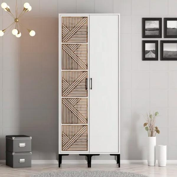 Гардероб Trendy Kumsal PS 80 x 47.5см x 201.4 / ДСП меламин / White photo 3