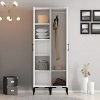 Dulap pentru haine Trendy Kumsal PS 80 x 47.5 x 201.4 / PAL melaminat / White photo 4