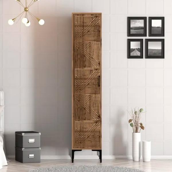 Dulap pentru haine Trendy Kumsal P 40 x 47.5 x 201.4 / PAL melaminat / Walnut photo 3