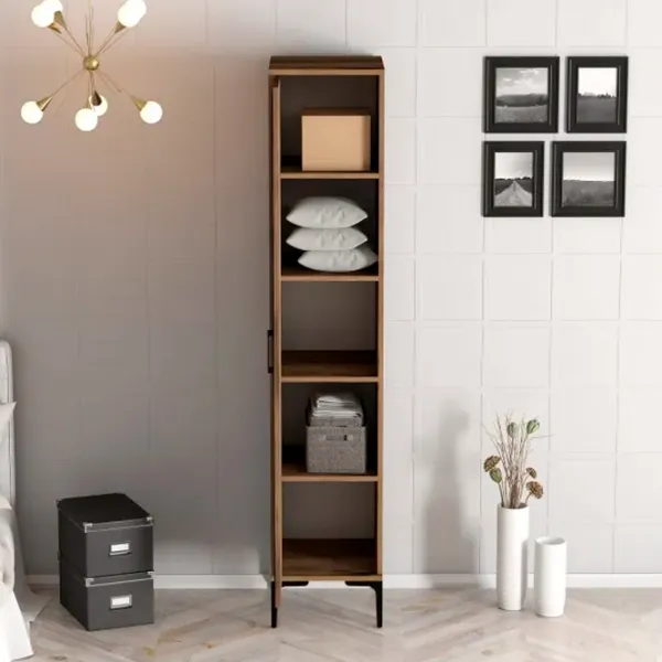 Dulap pentru haine Trendy Kumsal P 40 x 47.5 x 201.4 / PAL melaminat / Walnut photo 4