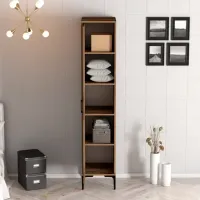 Dulap pentru haine Trendy Kumsal P 40 x 47.5 x 201.4 / PAL melaminat / Walnut photo 4