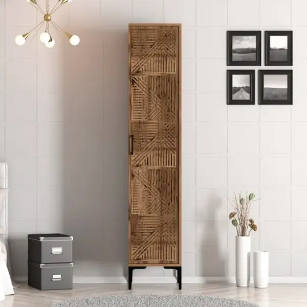 Dulap pentru haine Trendy Kumsal P 40 x 47.5 x 201.4 / PAL melaminat / Walnut photo 5