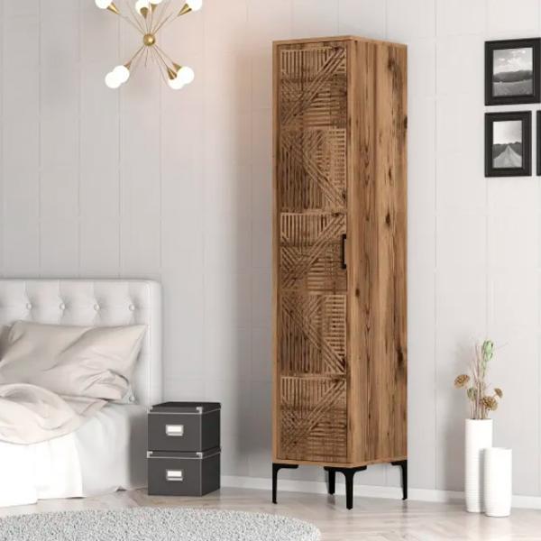 Dulap pentru haine Trendy Kumsal P 40 x 47.5 x 201.4 / PAL melaminat / Walnut photo 7