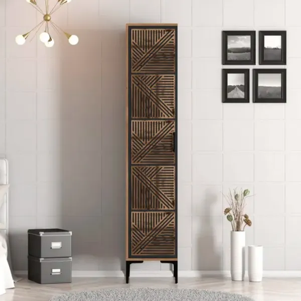 Dulap pentru haine Trendy Kumsal P 40 x 47.5 x 201.4 / PAL melaminat / Walnut photo 3
