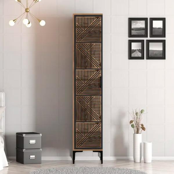 Dulap pentru haine Trendy Kumsal P 40 x 47.5 x 201.4 / PAL melaminat / Walnut photo 3
