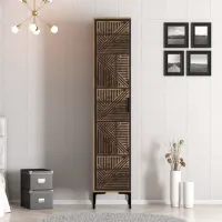 Dulap pentru haine Trendy Kumsal P 40 x 47.5 x 201.4 / PAL melaminat / Walnut photo 3