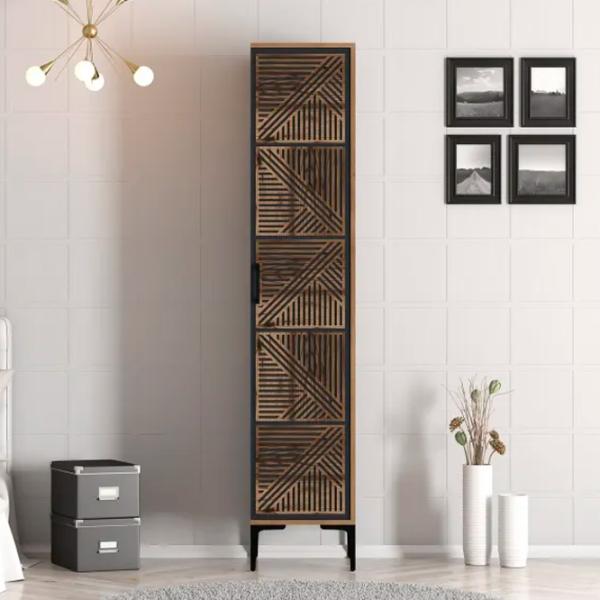 Dulap pentru haine Trendy Kumsal P 40 x 47.5 x 201.4 / PAL melaminat / Walnut photo 4