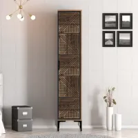 Dulap pentru haine Trendy Kumsal P 40 x 47.5 x 201.4 / PAL melaminat / Walnut photo 4