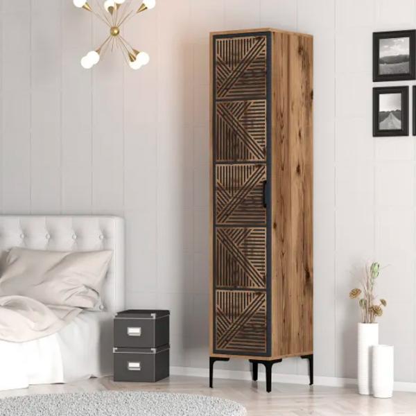 Dulap pentru haine Trendy Kumsal P 40 x 47.5 x 201.4 / PAL melaminat / Walnut photo 7