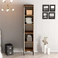 Dulap pentru haine Trendy Kumsal P 40 x 47.5 x 201.4 / PAL melaminat / Walnut photo 4